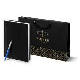 Подарочный набор: Шариковая ручка Parker Jotter ORIGINALS BLUE CT, стержень: Mblue  и Ежедневник недатированный черный