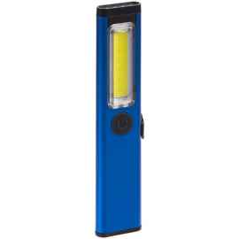 Фонарик-факел аккумуляторный Wallis с магнитом, синий, Цвет: синий