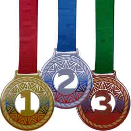 Комплект медалей Милодар 1,2,3 место с цветными лентами
