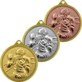 3997-002 Медаль бокс, золото, Цвет: Золото