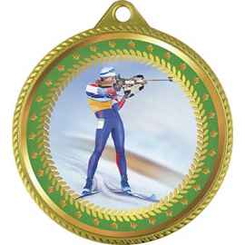 3999-013 Медаль биатлон, золото