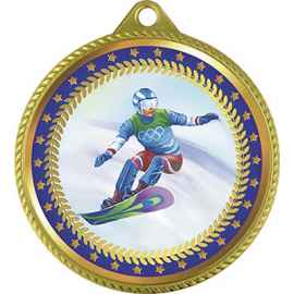 3999-015 Медаль сноуборд, золото