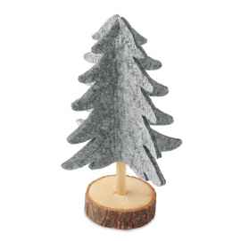 Украшение новогоднее елка, серый, Цвет: серый, Размер: 6.7x6.4x20.1 см