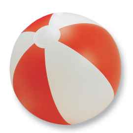 Мяч надувной пляжный, красный, Цвет: красный, Размер: 23.5 см