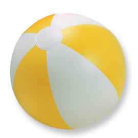 Мяч надувной пляжный, желтый, Цвет: желтый, Размер: 23.5 см