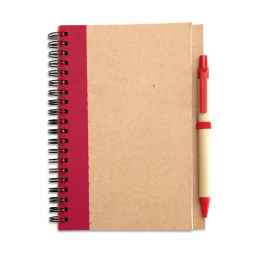 Блокнот с ручкой, красный, Цвет: красный, Размер: 18x13x0.7 см