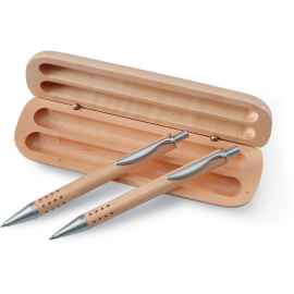 Набор: ручка и карандаш, древесный