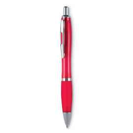Ручка шариковая, прозрачно-красный, Цвет: прозрачно-красный, Размер: 1.3x14 см