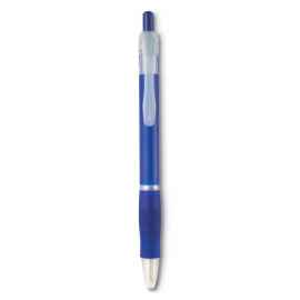 Ручка шариковая с резиновым обх, прозрачно-голубой, Цвет: прозрачно-голубой, Размер: 1.1x14.5 см
