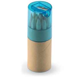 Набор карандашей, прозрачно-голубой, Цвет: прозрачно-голубой, Размер: 3.6x10.5 см