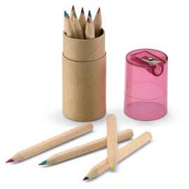 Набор карандашей, прозрачно-красный, Цвет: прозрачно-красный, Размер: 3.6x10.5 см