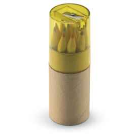 Набор карандашей, прозрачно-желтый, Цвет: прозрачно-желтый, Размер: 3.6x10.5 см
