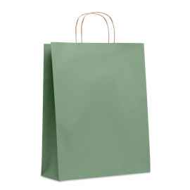 Подарочный пакет больш 90 г/м&#178;, зеленый, Цвет: зеленый-зеленый, Размер: 32x12x40 см