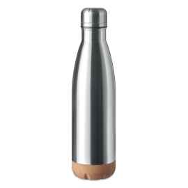 Бутылка 500 мл, тускло-серебряный, Цвет: тускло-серебряный, Размер: 6.5x27 см