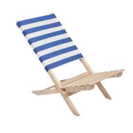 Складной пляжный стул, бело-голубой, Цвет: бело-голубой, Размер: 79 X 35 X 4 CM