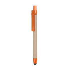 Ручка шариковая из картона, оранжевый, Цвет: оранжевый, Размер: 1x13.5 см