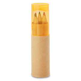 6 цветных карандашей, прозрачно-оранжевый, Цвет: прозрачно-оранжевый, Размер: 2.7x10 см