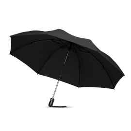Складной реверсивный зонт, черный, Цвет: черный, Размер: 107x62 см