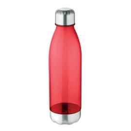 Бутылка для питья, прозрачно-красный, Цвет: прозрачно-красный, Размер: 6x25 см