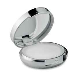 Зеркальце с бальзамом для губ, серебряный, Цвет: серебряный, Размер: 4.8x1.6 см