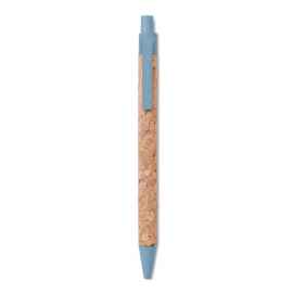 Ручка шариковая пробковая, синий, Цвет: синий, Размер: 1x14 см