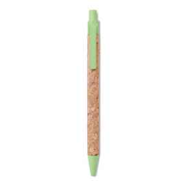 Ручка шариковая пробковая, зеленый, Цвет: зеленый-зеленый, Размер: 1x14 см