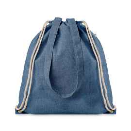 Рюкзак на шнурках из переработа, королевский синий, Цвет: королевский синий, Размер: 38x42 см
