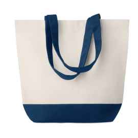 Холщовая пляжная сумка 280г/м2, синий, Цвет: синий, Размер: 40x15x45 см