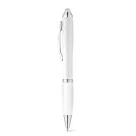 SANS. Шариковая ручка с зажимом из металла, Белый, Цвет: белый