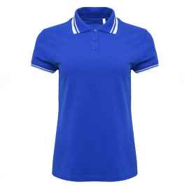 New Gen Рубашка поло женская ярко-синяя комбинированная 2XL, Цвет: ярко-синий, Размер: 2XL