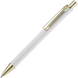 Ручка шариковая Lobby Soft Touch Gold, белая, Цвет: белый