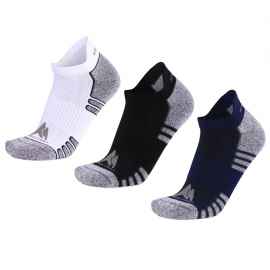 Набор из 3 пар спортивных мужских носков Monterno Sport, белый, черные и синий, Цвет: белый, черный, синий, Размер: 40-45