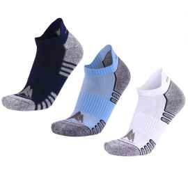 Набор из 3 пар спортивных женских носков Monterno Sport, синий, голубой и белый, Цвет: белый, голубой, синий, Размер: 36-41