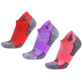 Набор из 3 пар спортивных женских носков Monterno Sport, красный фиолетовый и розовый, Цвет: красный, фиолетовый, розовый, Размер: 36-41