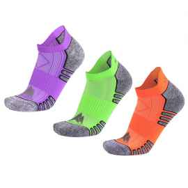 Набор из 3 пар спортивных женских носков Monterno Sport, фиолетовый, зеленый и оранжевый, Цвет: оранжевый, зеленый, фиолетовый, Размер: 36-41