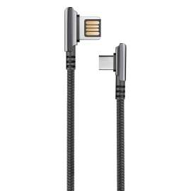 Кабель HANDY, USB 2.0 - lightning, 1.2м, 2.1A, черный, OLMIO,