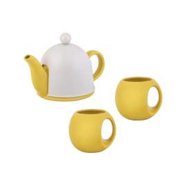 Набор чайный 'СлуЧАЙный восторг', белый с желтым, Цвет: белый с желтым