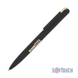 Ручка шариковая 'Jupiter', покрытие soft touch, черный с золотом, Цвет: черный с золотом