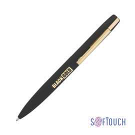 Ручка шариковая 'Mercury', покрытие soft touch, черный с золотом, Цвет: черный с золотом