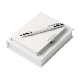 Набор (записная книжка, ручка шариковая), белый, Цвет: белый