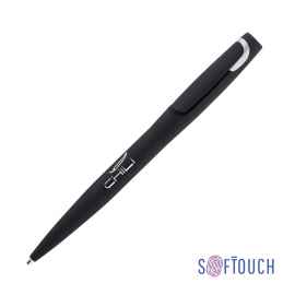 Ручка шариковая 'Saturn' покрытие soft touch, черный с серебристым, Цвет: черный с серебристым