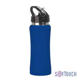 Бутылка для воды 'Индиана' 600 мл, покрытие soft touch, Синий, Цвет: синий