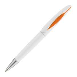 Ручка шариковая 'Sophie', белый с оранжевым, Цвет: белый с оранжевым
