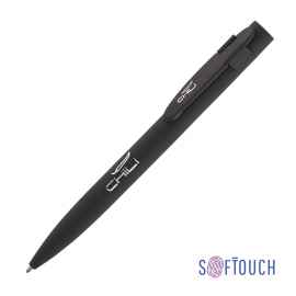 Ручка шариковая 'Lip', покрытие soft touch, черный, Цвет: черный