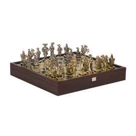 Шахматы 'Средневековые рыцари', Золотой, Цвет: золотистый
