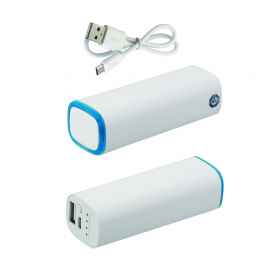 Зарядное устройство POWER+ ёмкостью 2600 mAh, Белый, Цвет: белый с синим