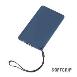 Зарядное устройство 'Камень' с покрытием soft grip, 4000 mAh в подарочной коробке, темно-синий, Цвет: темно-синий