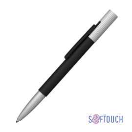 Ручка шариковая 'Clas', покрытие soft touch, черный, Цвет: черный