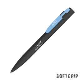 Ручка шариковая 'Lip SOFTGRIP', черный с голубым, Цвет: черный с голубым