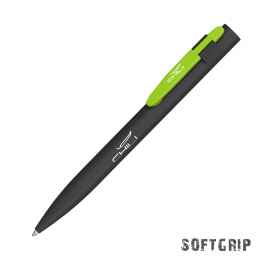 Ручка шариковая 'Lip SOFTGRIP', черный с зеленым яблоком, Цвет: черный с зеленым яблоком